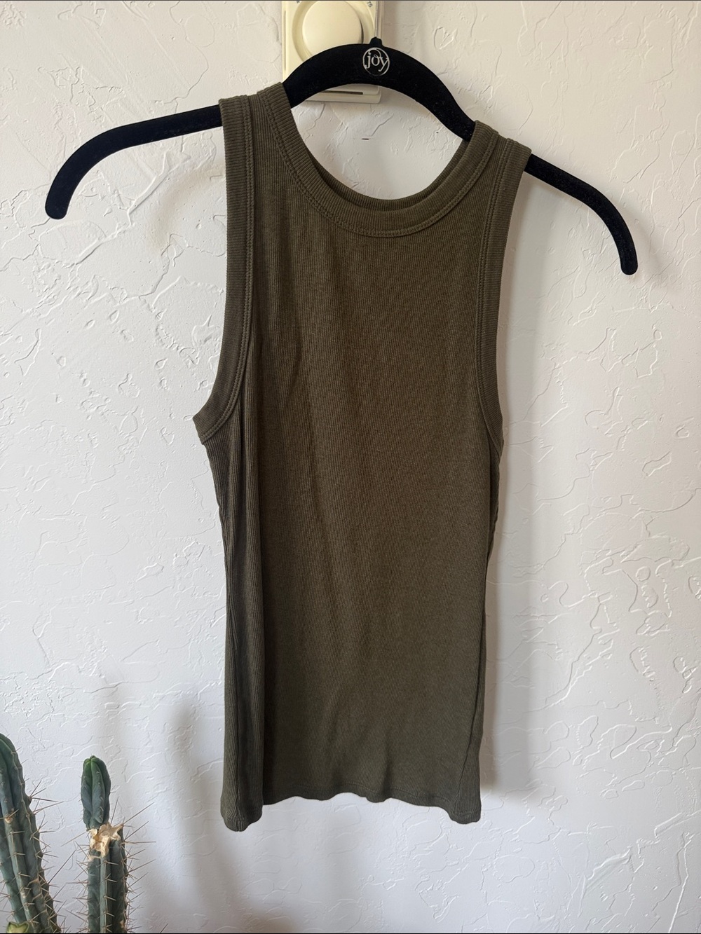 Ribbed Tank Top - Olive Green